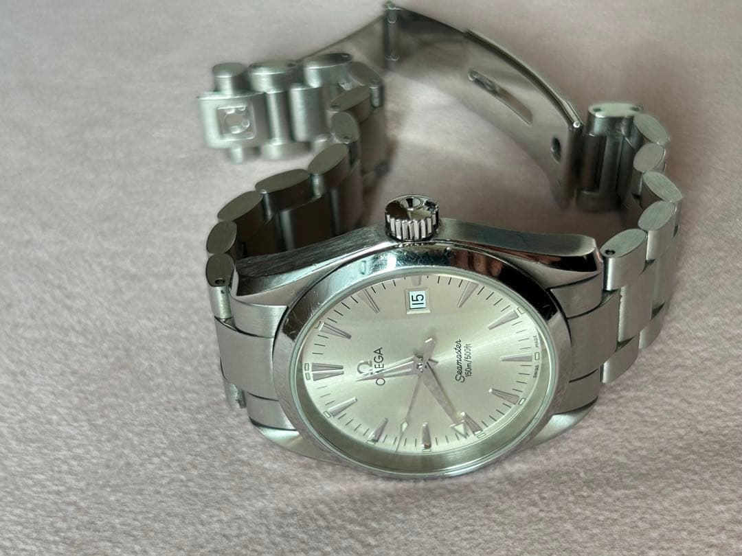 オメガ シーマスター アクアテラ クォーツ OMEGA銀座店購入 電池交換済