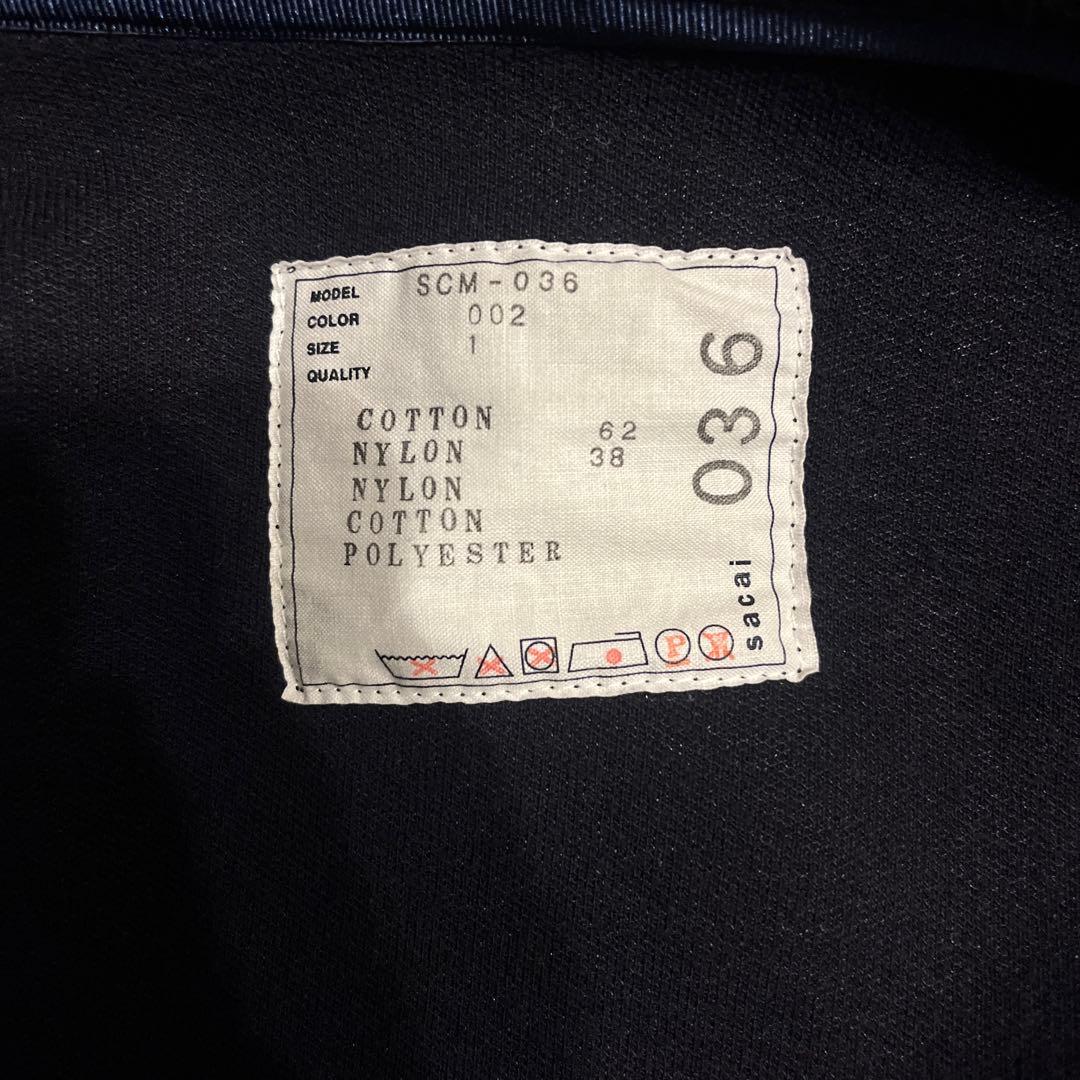 SACAI | ジップアップパーカー　ブラック