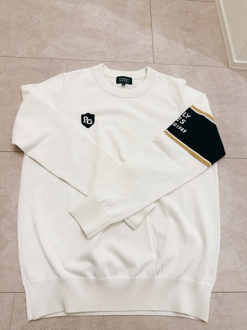PEARLY GATES ホワイト 長袖セーター サイズ0