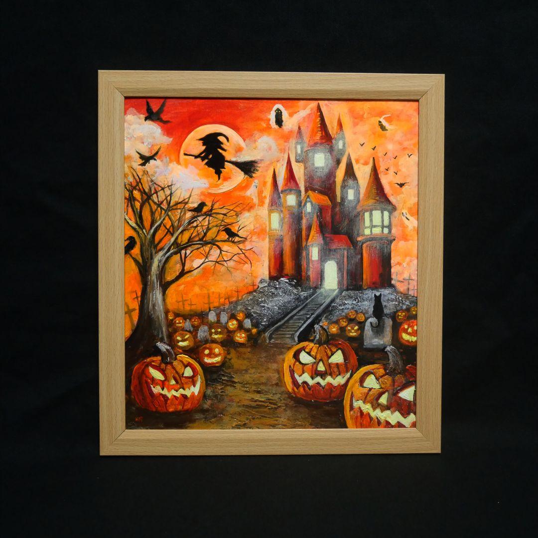 油絵 油彩 油彩画 絵 絵画 絵【ハロウィン】