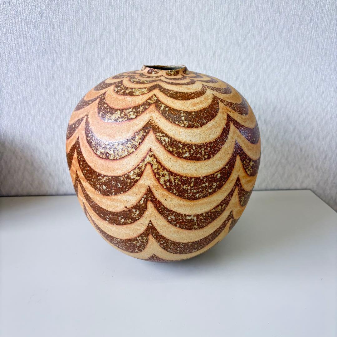 ゲルト・クナッパー 　波模様花瓶 壺　花器　　Gerd Knapper　秀作