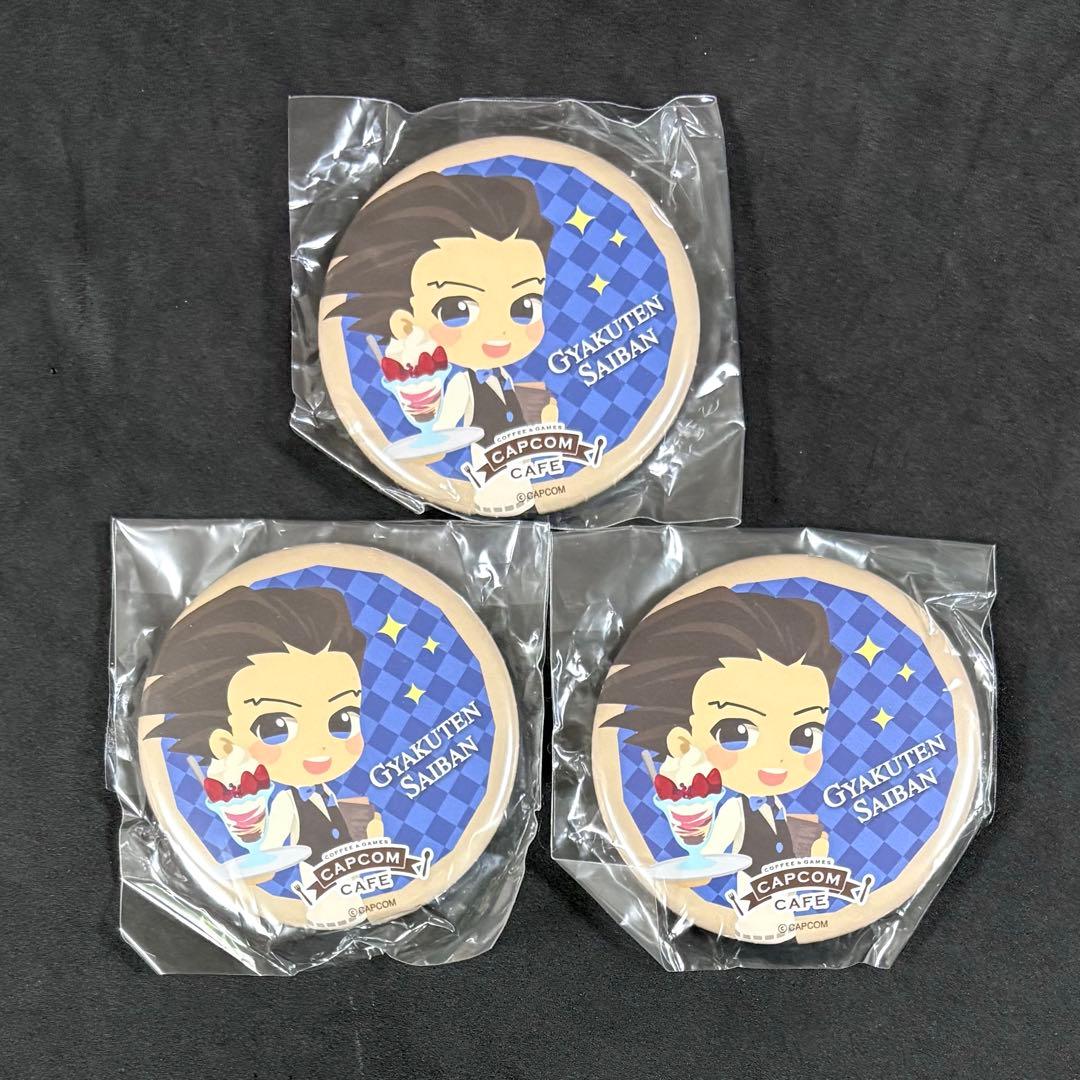 逆転裁判 大逆転裁判 カプコンカフェ 成歩堂龍一 缶バッジ 3個