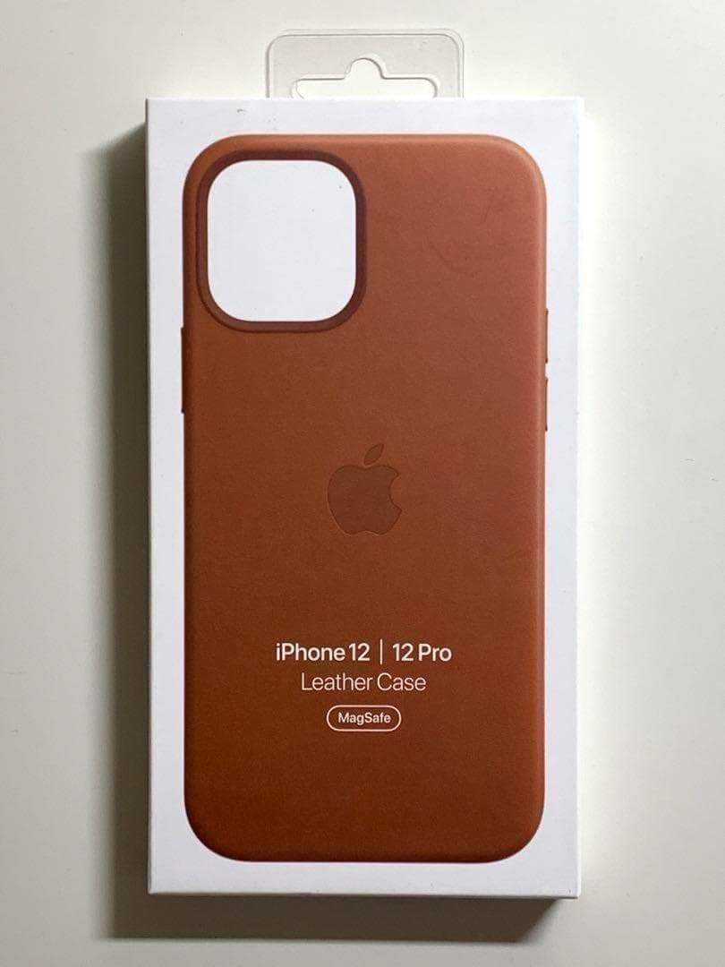 【新品】純正 iPhone 12 / 12 Proレザーケース・サドルブラウン①