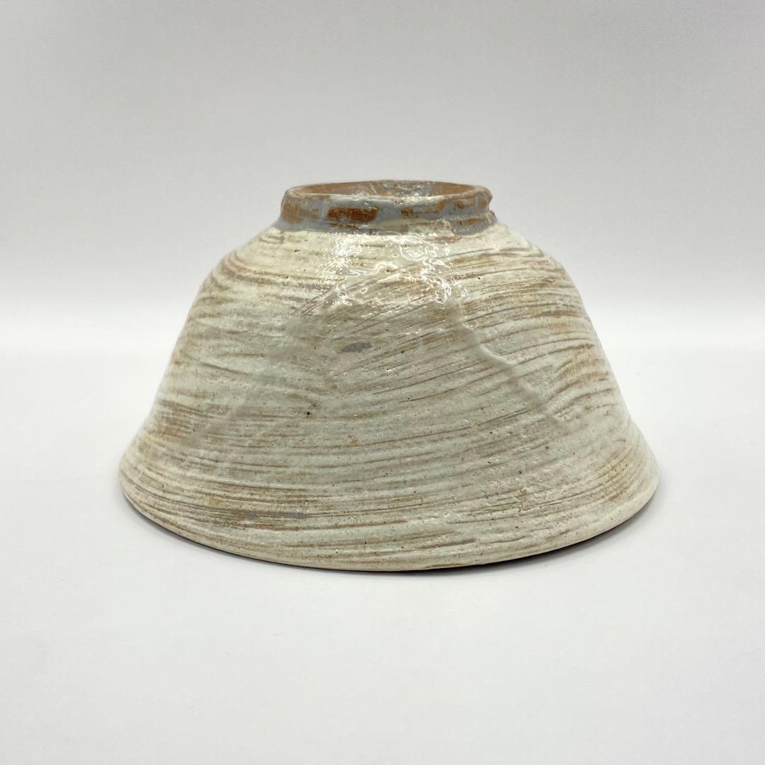 抹茶茶碗 刷毛目　加藤芳右衛門　銘 末廣　共箱入　茶道具　茶盌　茶器　陶芸