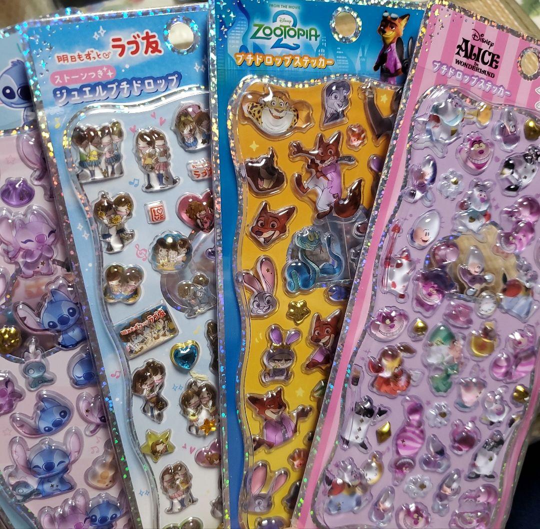 正規品　プチドロップステッカー　14柄セット　ボンボンドロップシール　ディズニー