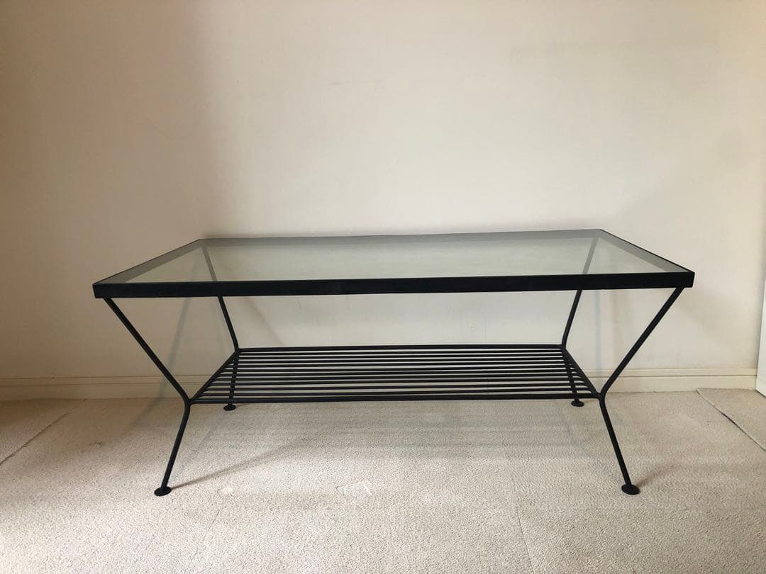 Unico(ウニコ) EDDY(エディ) ガラステーブル ローテーブル　アイアン