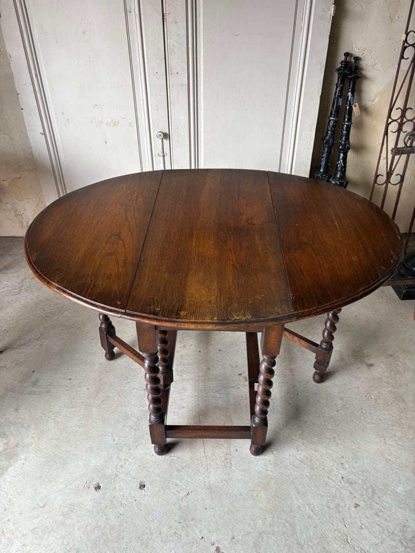 オークバタフライテーブル/ゲートレッグテーブル