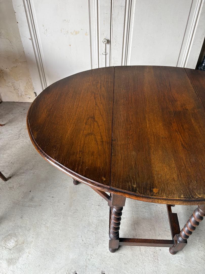 オークバタフライテーブル/ゲートレッグテーブル