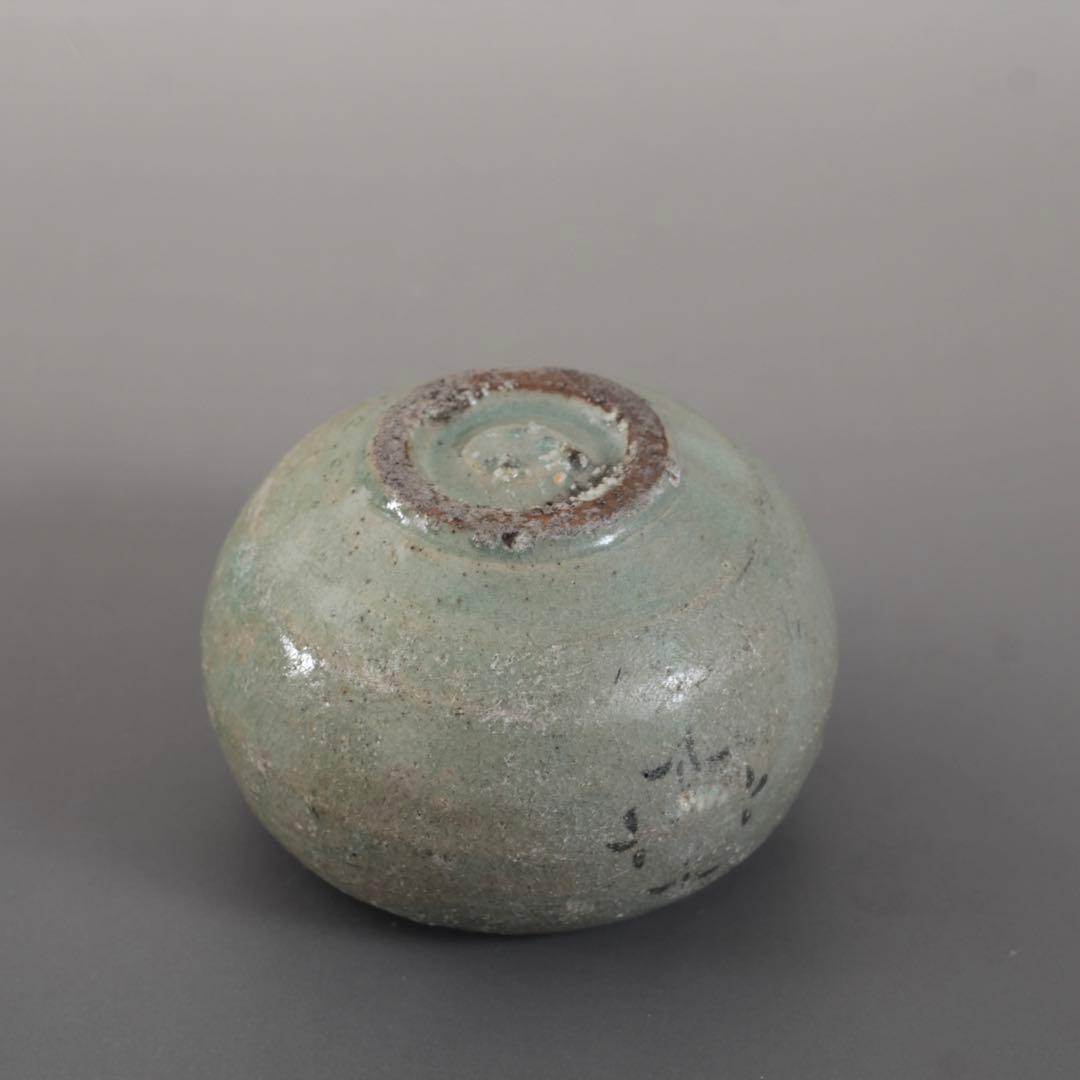 高麗青磁 白黒象嵌 水盂 小壺 書道具 朝鮮美術 古美術 古道具 アンティーク