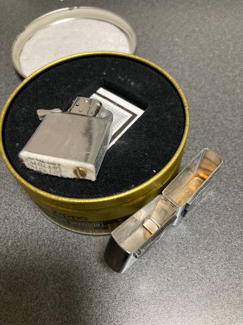ハーレーダビッドソン Zippoライター 未使用品 丸缶ケース付き