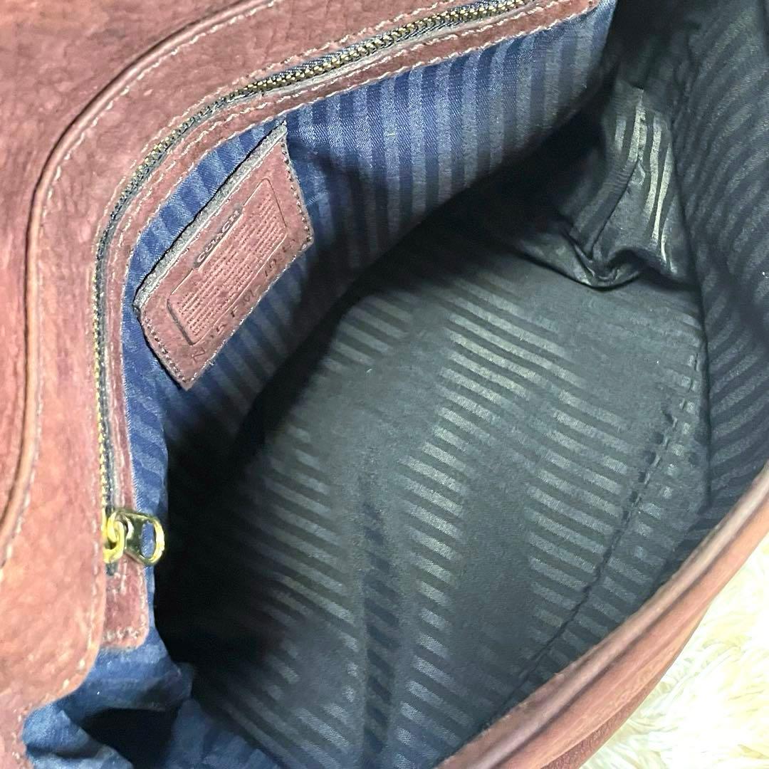 ケアキット付✨オールドコーチ ヌバック ショルダーバッグ　ソノマ　シボ革　茶