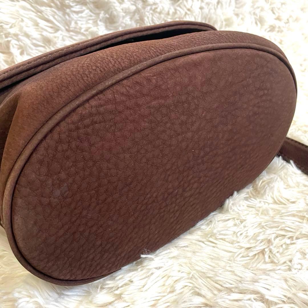 ケアキット付✨オールドコーチ ヌバック ショルダーバッグ　ソノマ　シボ革　茶