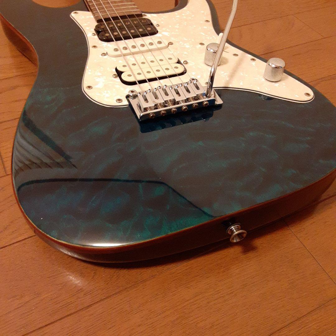 メイビスエレキギター ブラック/ブルー 6弦