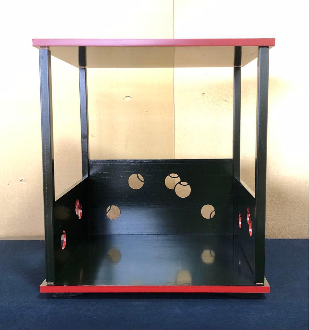 《レ》茶道具 青漆 つぼつぼ棚 組立式 元箱　251111う6