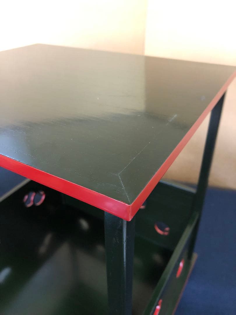 《レ》茶道具 青漆 つぼつぼ棚 組立式 元箱　251111う6