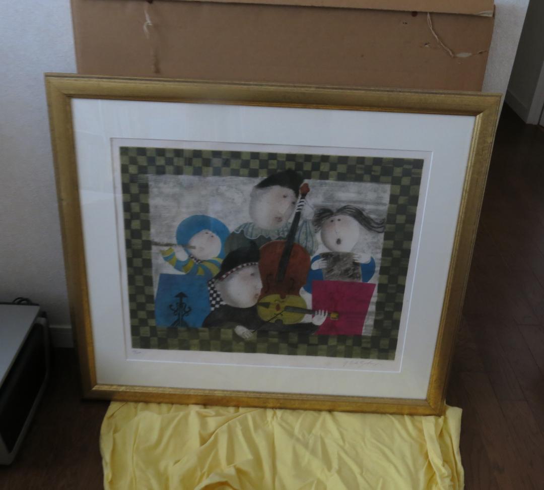 ブーランジェ★「窓」★リトグラフ★大判★作家サイン・黄袋・箱あり