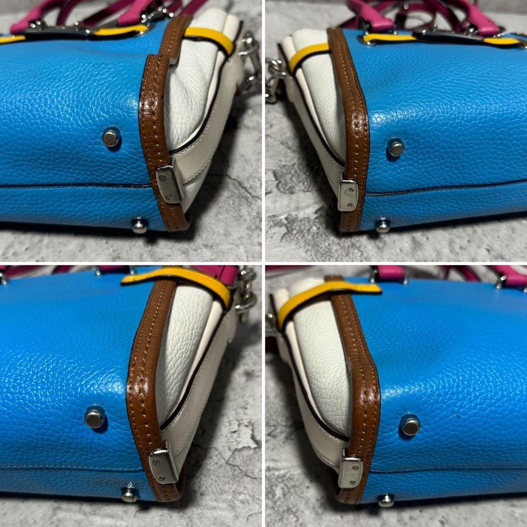 美品✨️希少 コーチ 2way ショルダーバッグ スワッガー レザー マルチカラー