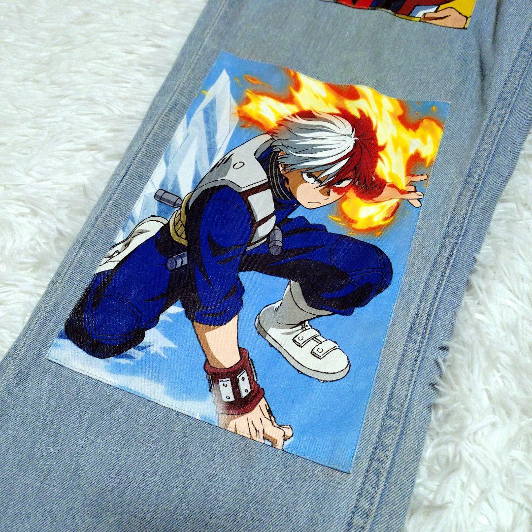 XLARGE 僕のヒーローアカデミア コラボ デニム プリント 刺繍 ヒロアカ