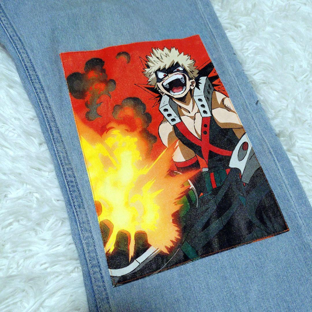 XLARGE 僕のヒーローアカデミア コラボ デニム プリント 刺繍 ヒロアカ