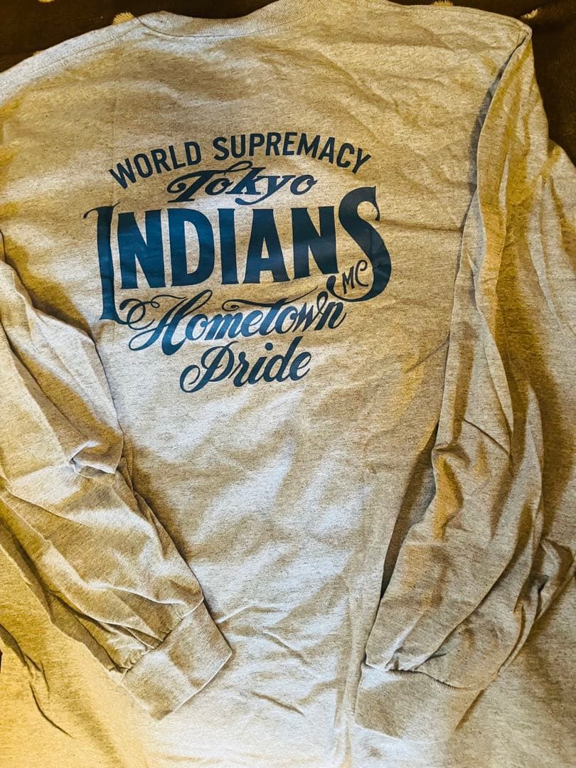 東京インディアンズロンT・グレー新品