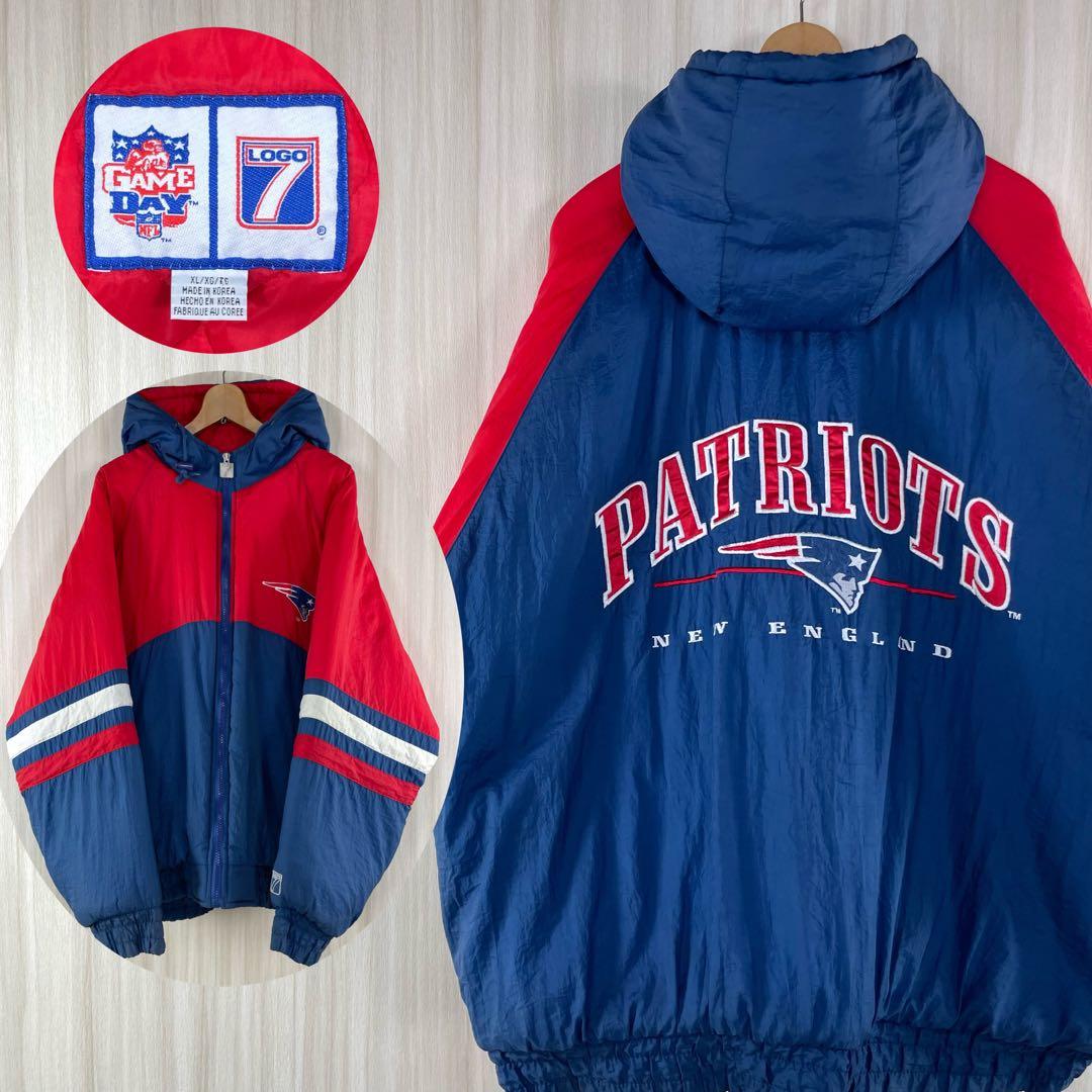 【yasu様】ロゴ7 NFL ペイトリオッツ バックロゴ 中綿 ブルゾンパーカー