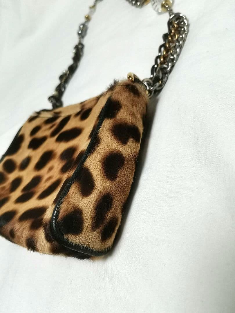 【美品】ドルチェアンドガッバーナ ショルダーバッグ ゴールドチェーン ブラック