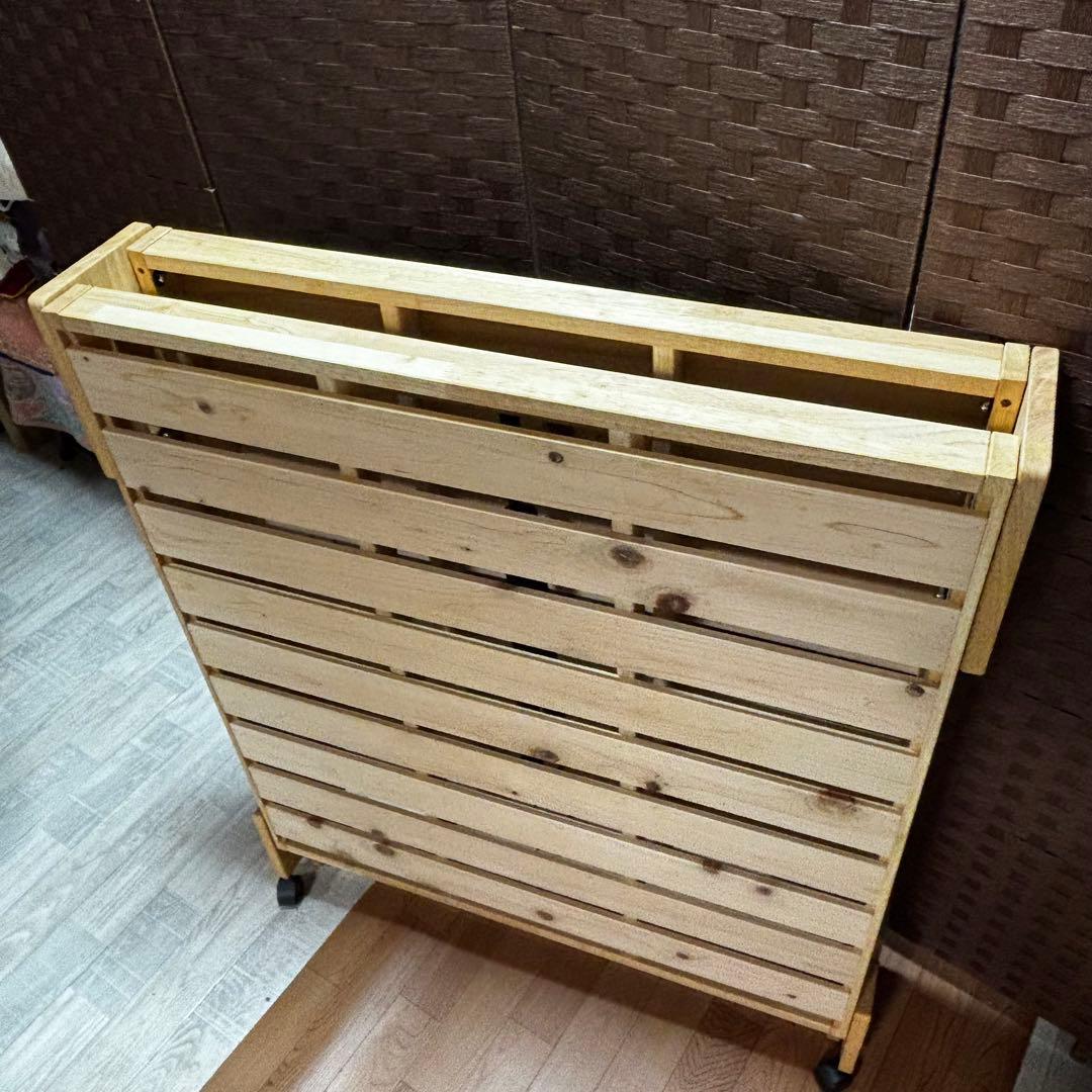 【美品】中居木工 折りたたみスノコベッド シングルサイズ　天然木