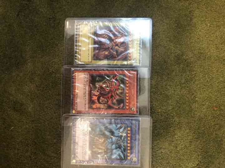 遊戯王 英語版 ウルトラレア 神 三体 超美品