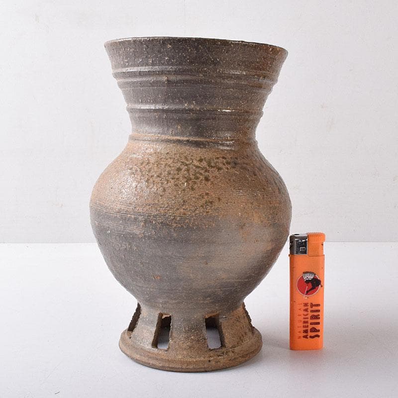 朝鮮美術　須恵器　新羅土器　新羅無細土　壷　時代箱　M　R8358