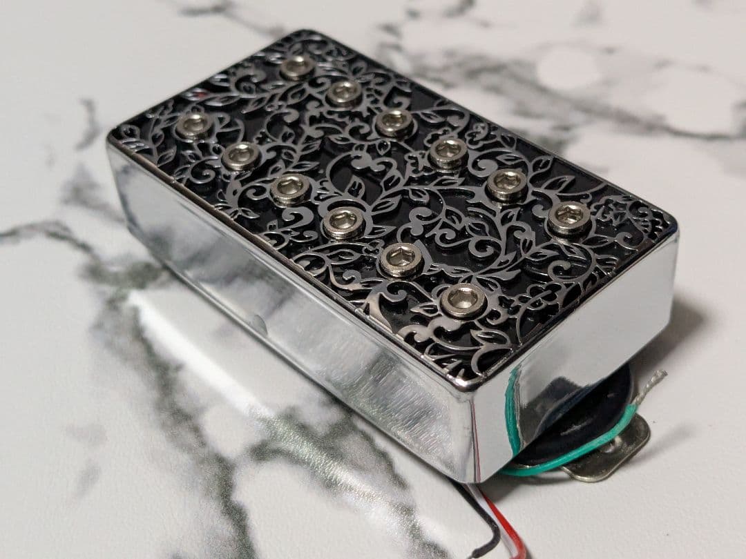 アルニコV 　白銅プレート　4芯　 ヘクサポールピース　装飾カバー　ハムバッカー