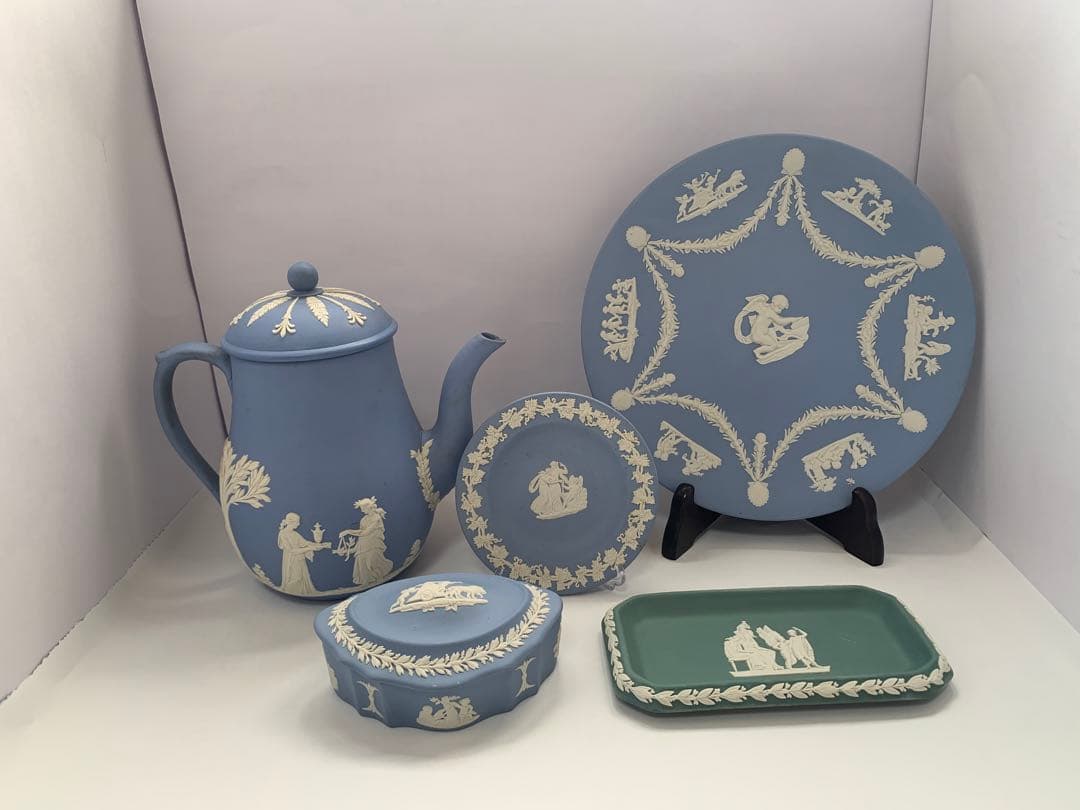 ウェッジウッド　ジャスパーペールブルー 5点まとめ　送料込み