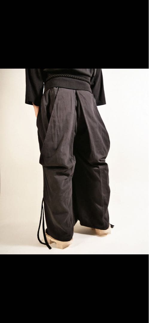 Prospectiveflow TATSUMA BLACK袴 ジョガーパンツ