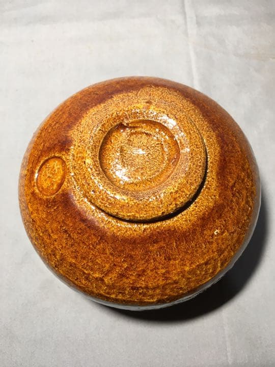 【茶道具】前大徳寺藤田寛道和尚箱書 『清風』好楽造 飴茶碗  A173