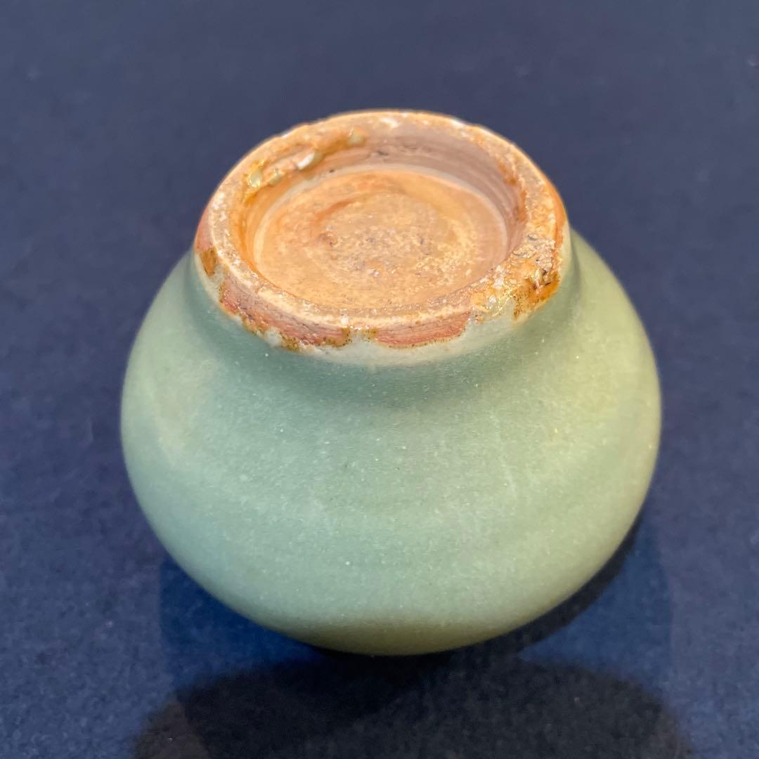 時代物「茶入」裏千家15代家元【鵬雲斎】書付の『青磁の茶入』です。