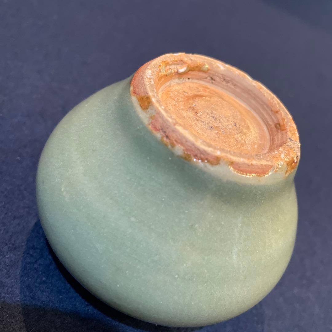 時代物「茶入」裏千家15代家元【鵬雲斎】書付の『青磁の茶入』です。