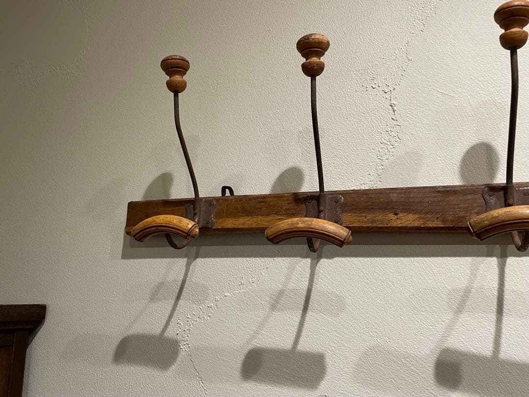 アンティーク 木製 壁掛け ウォールフック