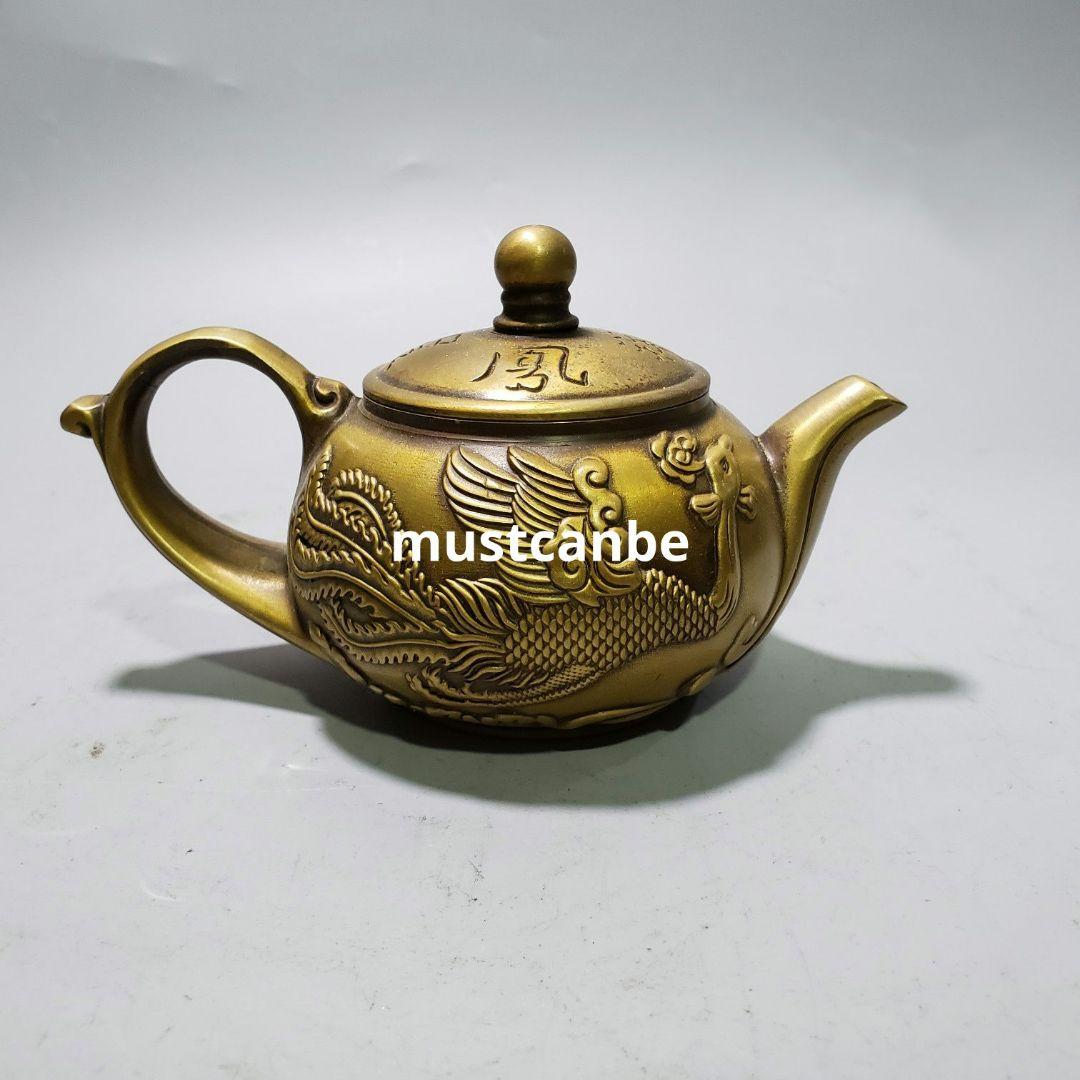 銅器 龍鳳壺 茶道具 煎茶器 工芸品 置物