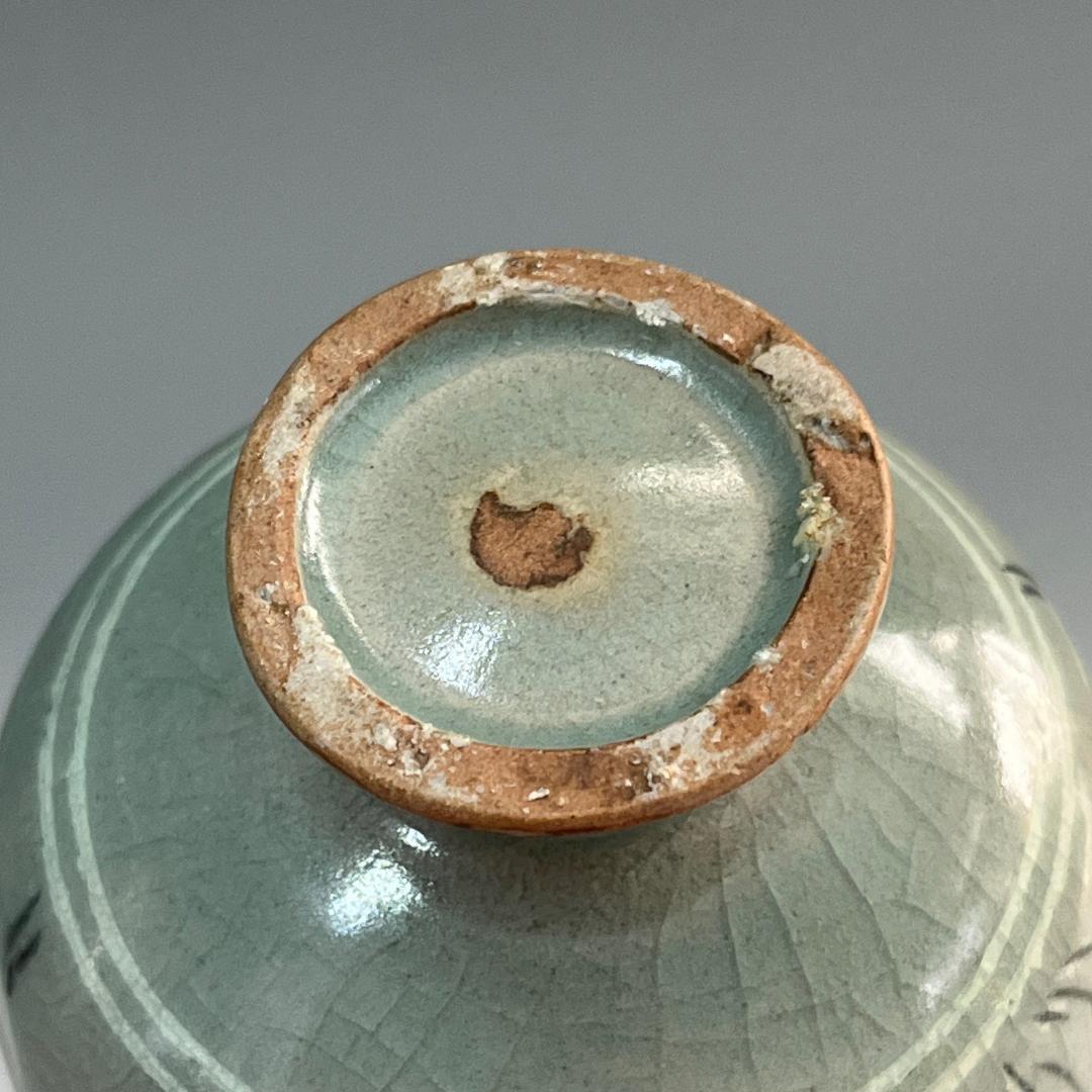 朝鮮美術 高麗青磁 鳥紋高足杯 盃 李朝 文房四宝 SN93