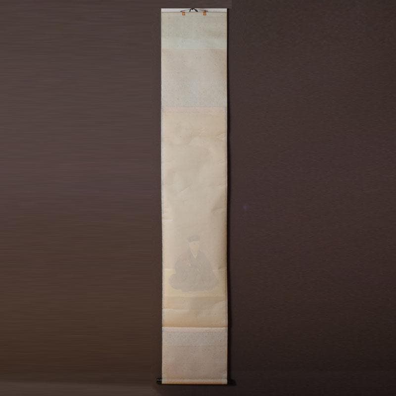 掛軸　前大徳　紫野　小林太玄筆　利休居士像　和光画賛　共箱　C　8863A