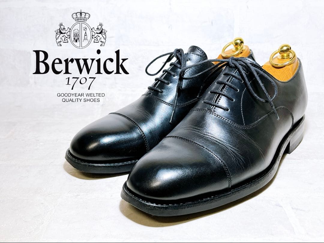 【極美品】Berwick ストレートチップ ビジネスシューズ 本革 UK6.5