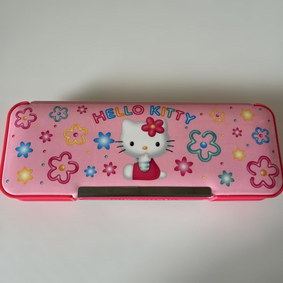 ハローキティ　お道具箱、筆箱、鉛筆キャップなどなど色々セット(未使用品、レトロ)