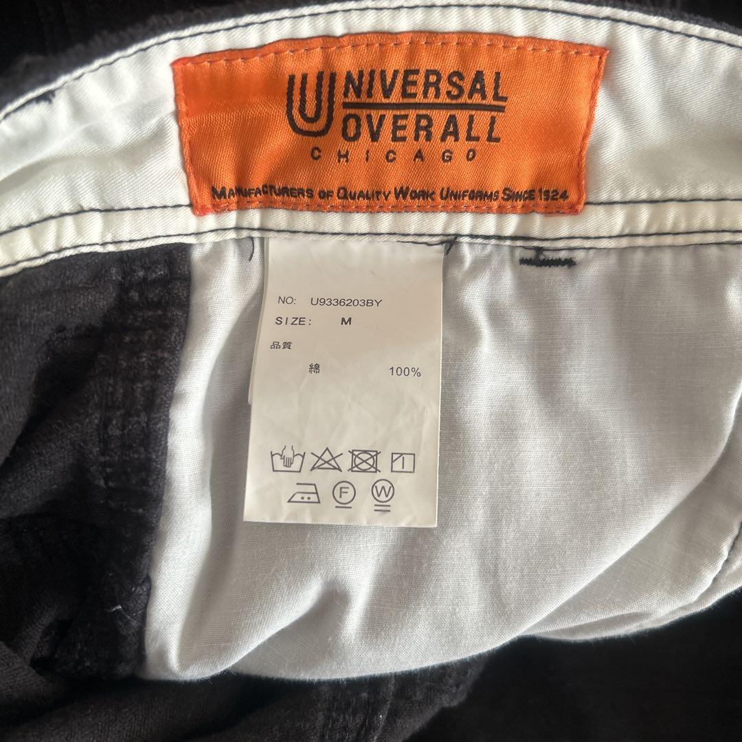 ユニバーサルオーバーオール　セットアップ　コーデュロイ　メンズ　黒　M