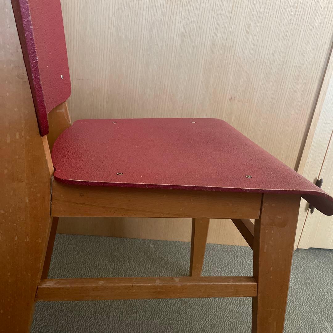 希少＊ジャン プルーヴェ 木製チェア 赤 1950年代