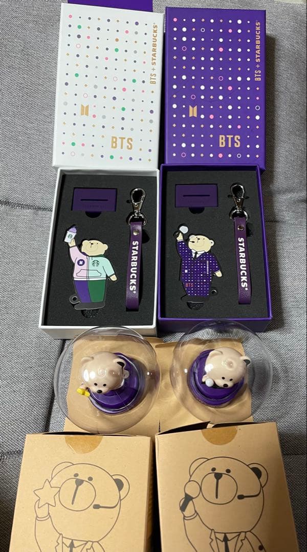 BTS × スターバックス　コラボ　韓国限定　 白　紫　 ベアリスタ