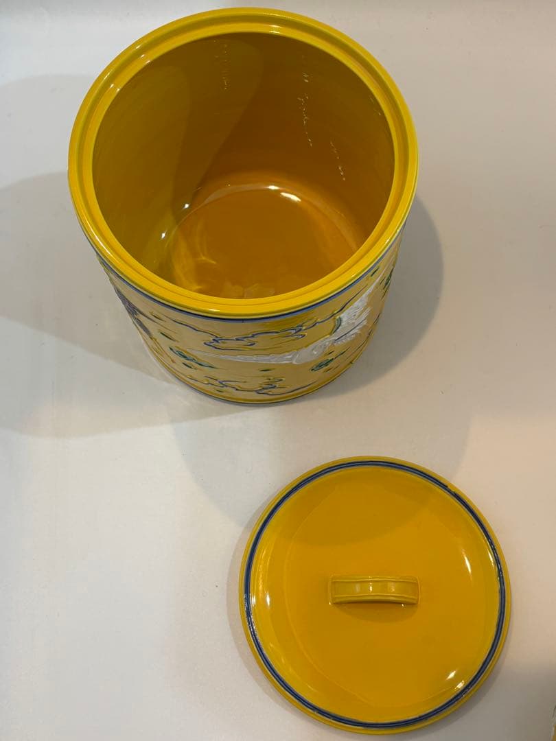 茶道具 皆具 叶松谷 黄交趾雲鶴 水指 建水 蓋置 尺立 共箱