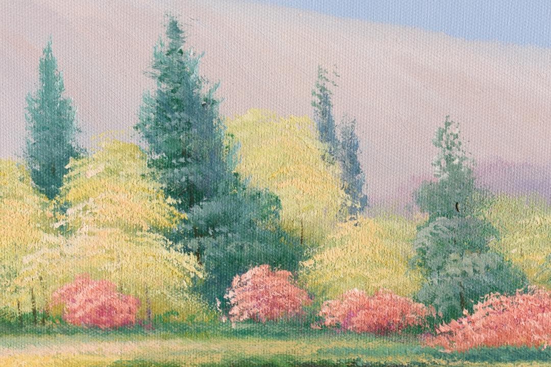 未使用高級ゴールド額付★手書き油絵★外寸約880×660mm 玄関やリビングに9