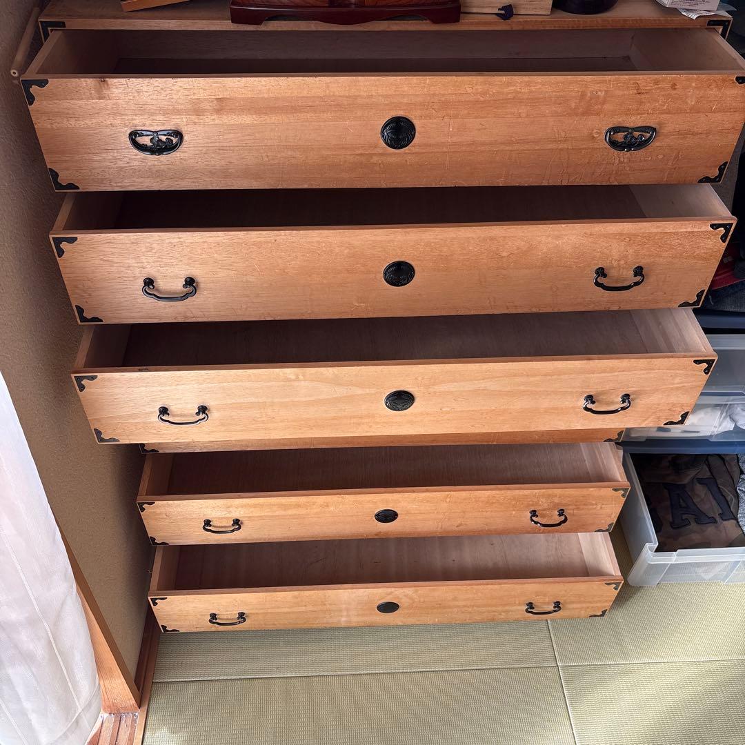 ⭐︎送料込み⭐︎木製和風箪笥 6引き出し アンティーク　　家具　ヴィンテージ