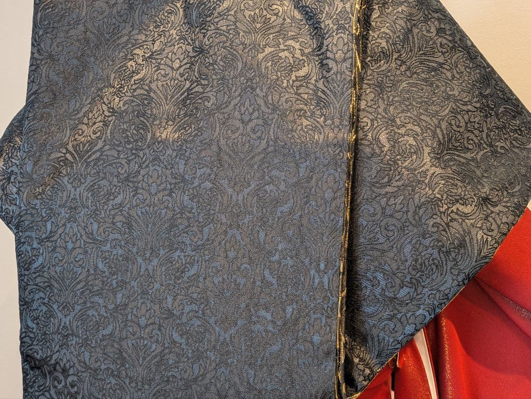 振袖フルセット 身丈165裄68.5 豪華振袖 金通し 赤 黒 逸品 成人式