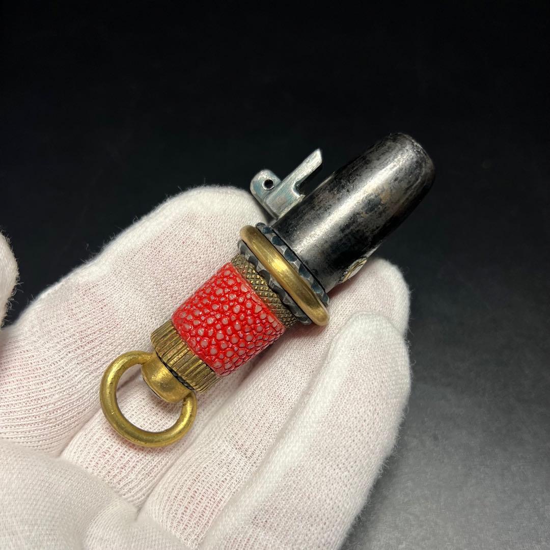 ◎江戸時代 本鮫皮十手型根付鉄地根付 腰提げ物◎古美術骨董武具◎古道具 庵々