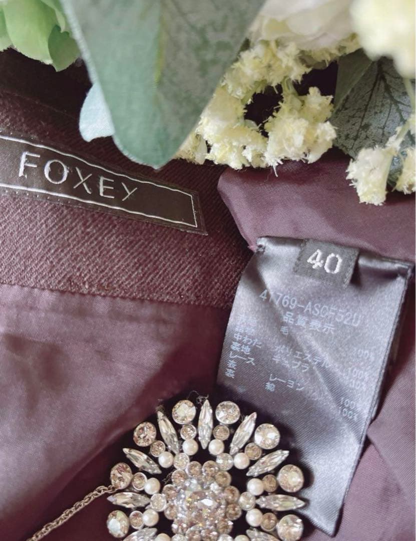 極美品！FOXEYクロスフレアスカート 40 Rene foxey